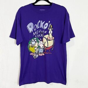 🔮 5/$25 Nickelodeon Rocko's Modern Life Purple Shirt‎